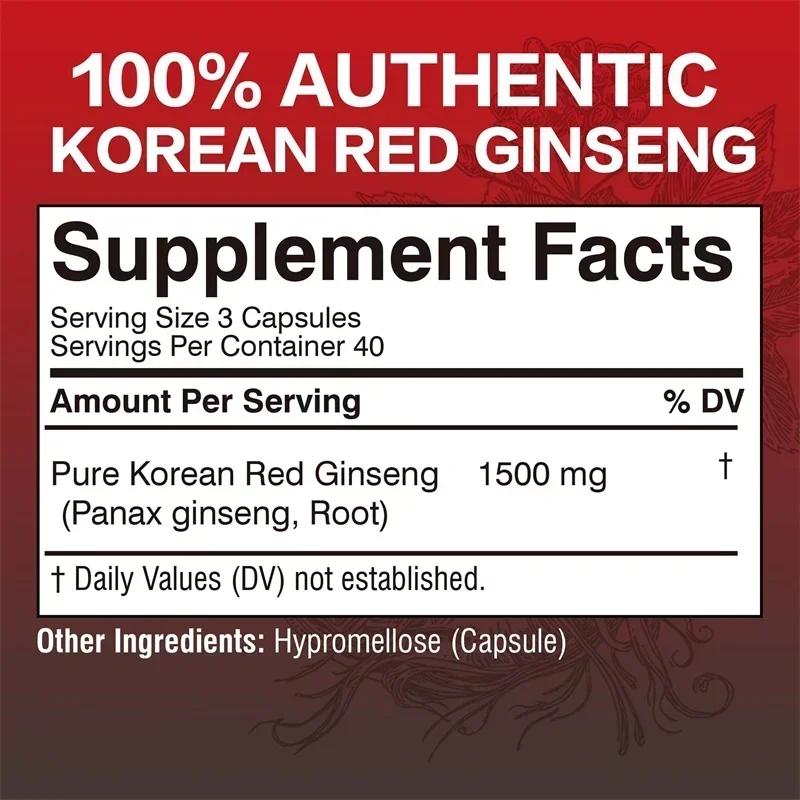 Cápsulas de ginseng Panax rojo - Ginger Tea reseña y precio